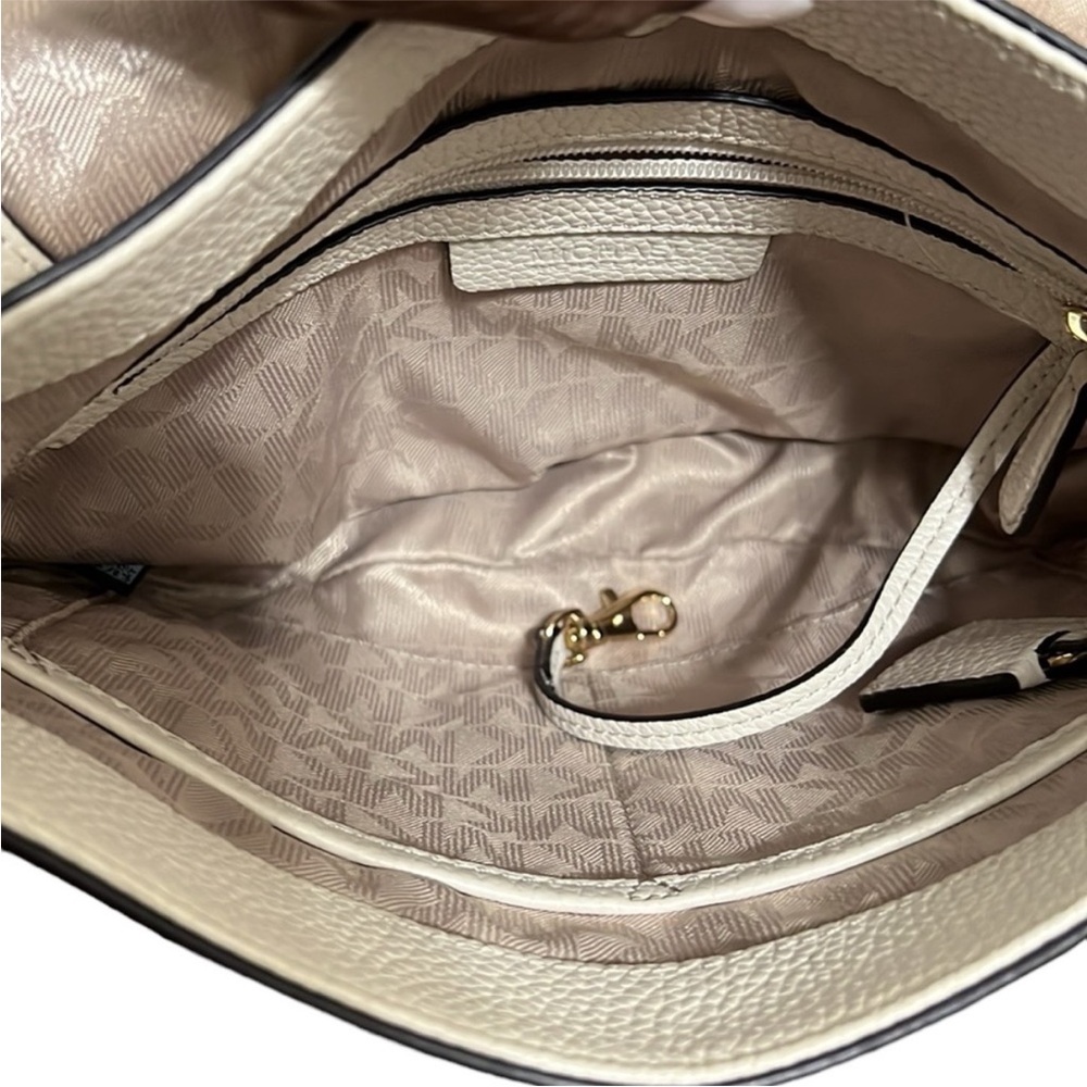 Michael Kors Cream Pebbled Leather Crossbody Bag - Picture 6 of 12